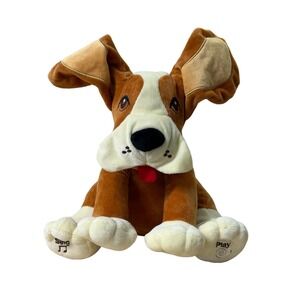 Peek A Boo Plush Dog Puppy Sound Animatronics Dancing Singing Moving Ears